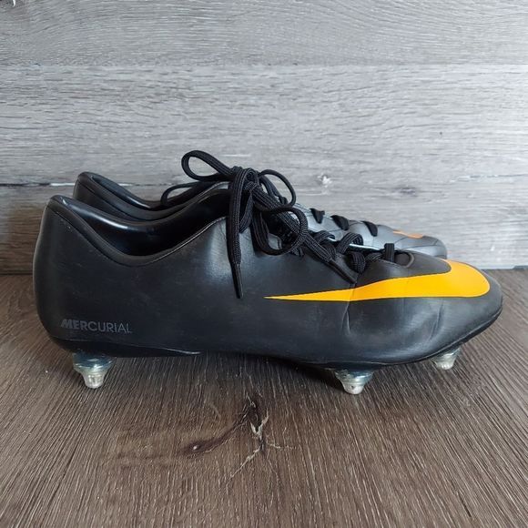 nike mercurial orange black